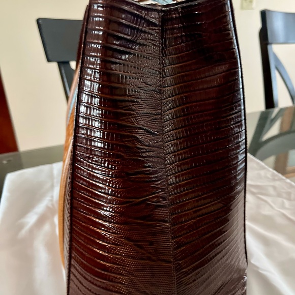 🦄 EUC (only carried twice!)Brahmin Joan Tote Toasted Almond Garrone N45 1154 - Picture 12 of 14